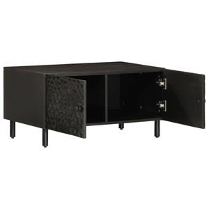 vidaXL Salontafel 80x50x40 cm massief mangohout zwart