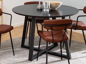 Mobistoxx Ronde eettafel MELINA Ø120 cm zwart
