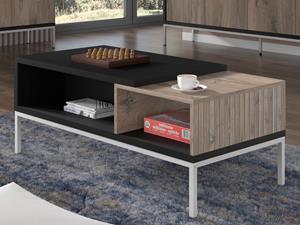 Mobistoxx Rechthoekige salontafel TOLOKA 110 cm flagstaff eik