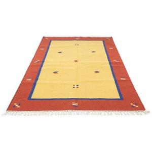 morgenland Wollteppich "Kelim Teppich handgewebt beige", rechteckig, Kurzflor
