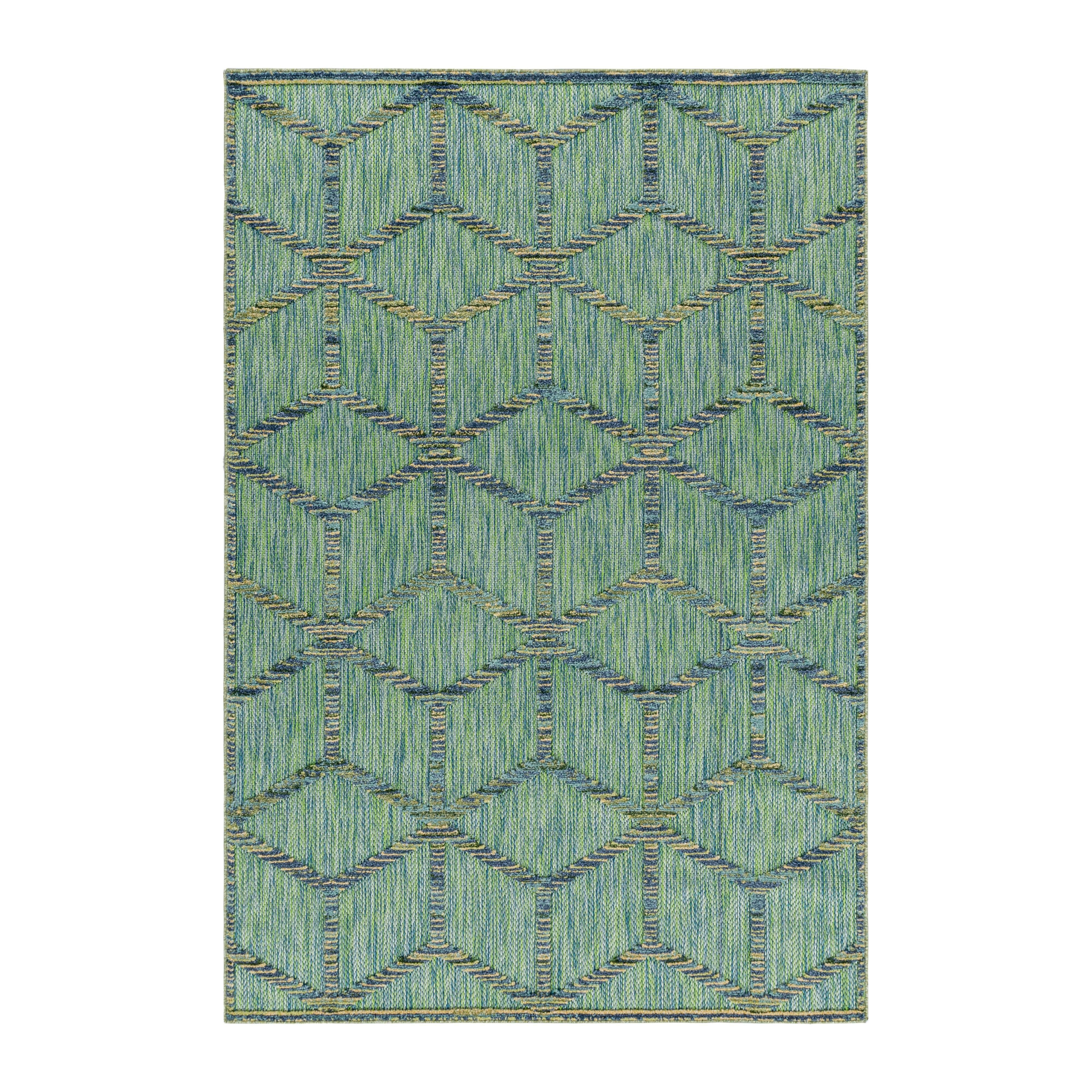 Teppich BAHAMA 5151,AYYILDIZ TEPPICHE,BAHA, Ayyildiz Teppiche, rechteckig, Höhe: 8 mm, Flachflor mit Hoch-Tief-Struktur, In-und Outdoor geeignet