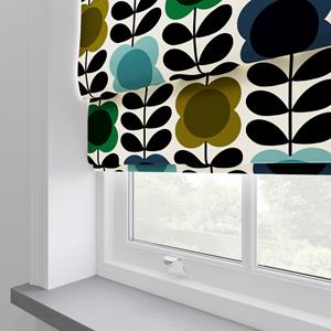 Illumin8 Orla Kiely - Vouwgordijnen - Vlek Bloemstengel Blauw & Groen