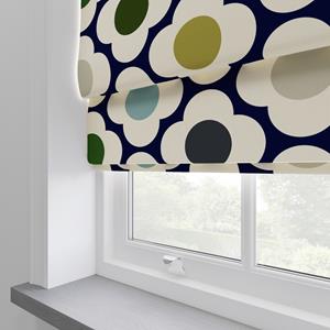 Illumin8 Orla Kiely - Vouwgordijnen - Vlek Bloem Blauw Multi