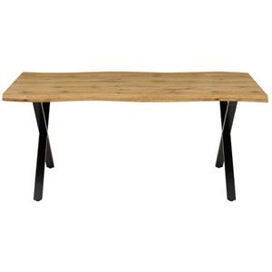 HELA Eettafel Greta Boomstamtafel (imitatie), verschillende maten, X-frame, 46 mm dikte