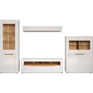 INOSIGN Wandmeubel Marlon Afm. gemonteerd (B/D/H in cm): 341x40x192 - hoogglansfronten (complete set, 4-delig)