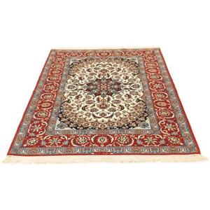 morgenland Teppich "Isfahan Teppich handgeknüpft beige", rechteckig, handgeknüpft