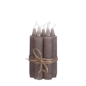 Hortus Diner kaarsen set 7 stuks H. 11 cm taupe - 