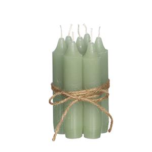 Hortus Diner kaarsen set 7 stuks H. 11 cm groen - 