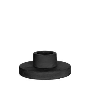Kandelaar zwart dia. 7 x H 3 cm - 