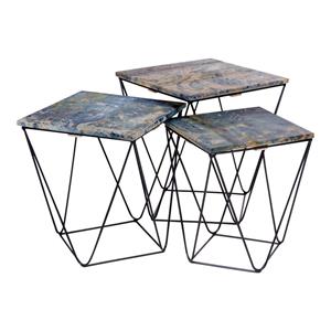 House Nordic Set van 3 bijzettafels Ranchi | 