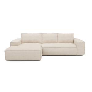 SIA Home Hoekslaapbank Joan links ribstof met dunlopillo matras | 
