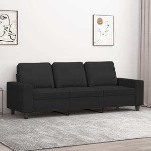 Vida XL Driezitsbank 180 cm stof zwart SKU: 359403