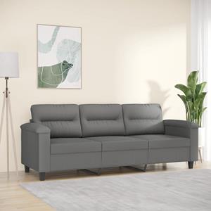 Vida XL Driezitsbank 180 cm microvezelstof donkergrijs SKU: 359569