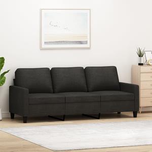 Vida XL Driezitsbank 180 cm stof zwart SKU: 359175