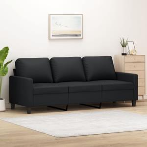 Vida XL Driezitsbank 180 cm kunstleer zwart SKU: 359142