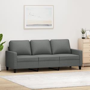 vidaXL Sofa 3-Sitzer-Sofa Dunkelgrau 180 cm Stoff