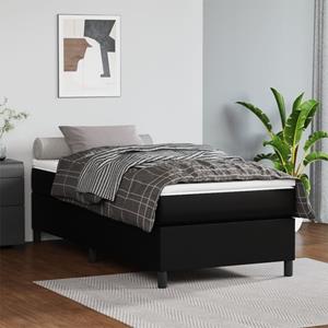 Vida XL Boxspring met matras kunstleer zwart 90x200 cm SKU: 3144584