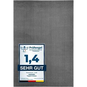 Andiamo Badematte "Arezzo", Höhe 16 mm, rutschhemmend beschichtet, schnell trocknend-fußbodenheizungsgeeignet, Uni Farben, weich & kuschelig, als rechteckig & rund erhältlich