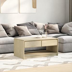 vidaXL Salontafel SAUDA 99x55x45 cm massief grenenhout eikenkleurig
