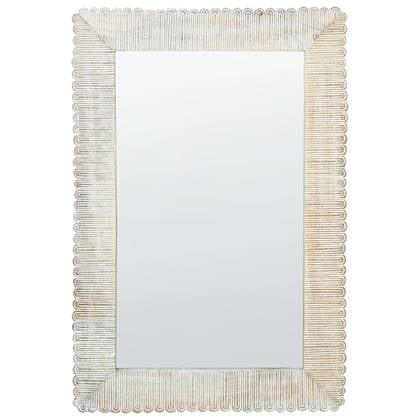 Beliani  BAUGY - Wandspiegel - Off-white - Mangohout