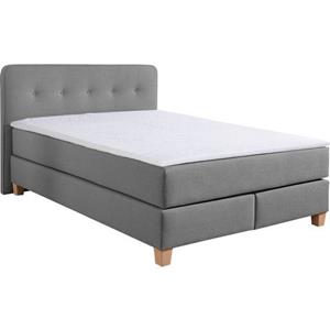 Home affaire Boxspringbett Fargo, in Überlänge 220 cm, mit Topper, 3 Ausführungen, 4, Breiten