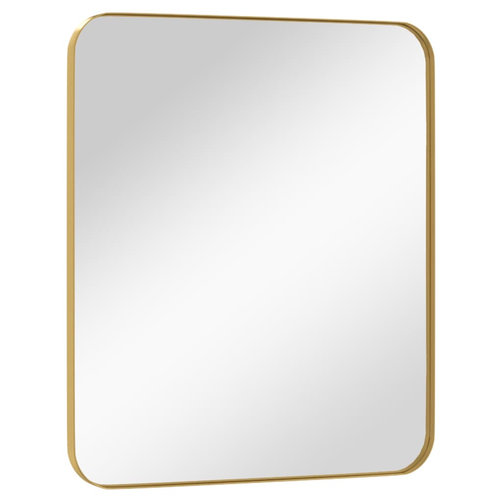 vidaXL Spiegel wandgemonteerd 50x60 cm rechthoek goudkleurig