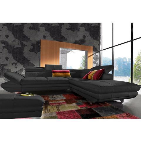 COTTA Polstergarnitur "Enterprise", (Set), Set: Ecksofa, Hocker, Kopfteilverstellung, wahlweise mit Bettfunktion