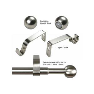 Liedeco Gardinenstange "Kugel Ã˜ 16/13 mm", 1 läufig-läufig, ausziehbar