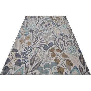 Esprit Vloerkleed Lilly, geschikt voor binnen en buiten weerbestendig, bloemen, ideaal voor balkon, terras, keuken, incl. loper