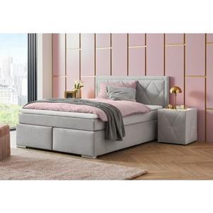 Leonique Boxspring Alfie, bestseller, optioneel met bedlade met strassteentjes in het hoofdbord, h2, h3 en h4 ter keuze