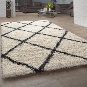 Hochflor-Teppich Kalmar 441, Paco Home, rechteckig, Höhe: 40 mm, Scandi Design, Rauten Muster, weich & kuschelig