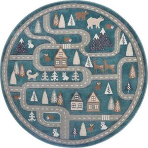 Kinderteppich Adventures Streets, HANSE Home, rund, Höhe: 8 mm, Spielteppich, weich, Kinderzimmer, Kurzflor, Spielunterlage, Teppich