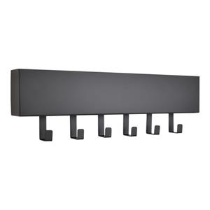 LOFT42 Mula Wandkapstok - 61x19x6 - Zwart Metaal - 6 Haken