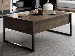Mobistoxx Salontafel LUXANA 90 cm walnoot/zwart
