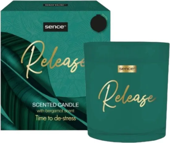 Sence of Wellness Geurkaars Release Met Bergamotgeur - 125 gr