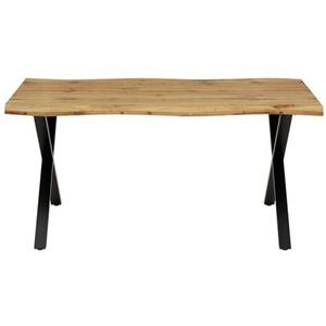 HELA Eettafel Greta Boomstamtafel (imitatie), verschillende maten, X-frame, 46 mm dikte