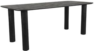 Eetkamertafel Lucy - Zwart - Mangohout - 200x90 cm