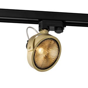 qazqa Moderner 3-Phasen-Schienenstrahler Gold - Master 111 Honey - Gold