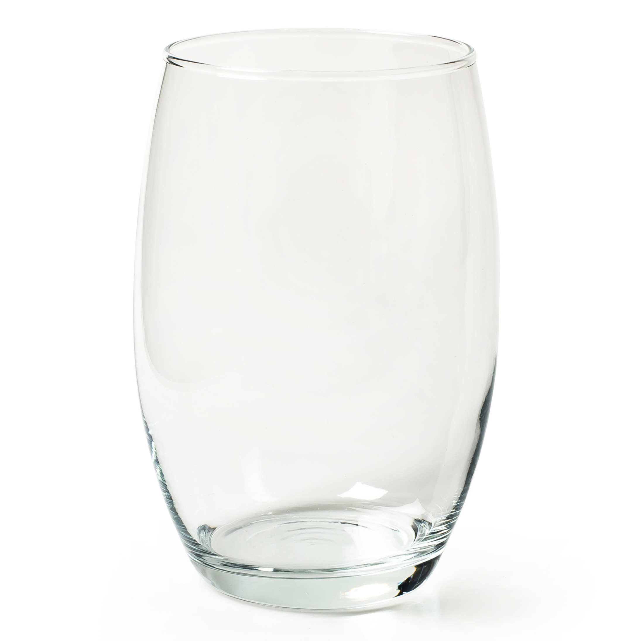 Merkloos Transparante kleine vaas/vazen van glas 14 x 20 cm -