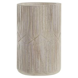 Items Bloemenvaas van paulownia hout naturel 15 x 24 cm -