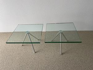 Beek 2x Maupertuus bijzettafels Aluminium/Glass - Tweedehands