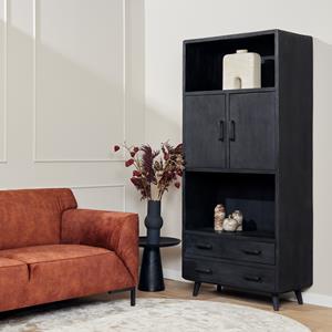 Het Steigerhouthuis Boekenkast Omaha Black | 90 cm