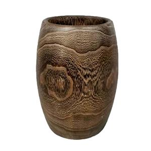 House of Nature Bloempot Tamir 31cm Hout Donker Bruin