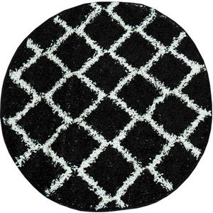 Badematte Badezimmer Teppich Rauten Design Paco Home, Kunstfaser, Rund