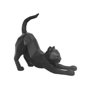 Present time Ornament Cat - Polyresin Mat Zwart - 26,2x11x23,6cm