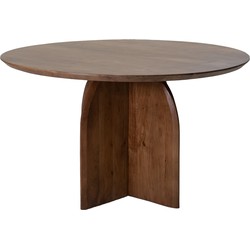 Giga Meubel Eettafel Danae Naturel Acaciahout Rond Ø130cm - 