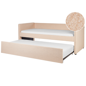 BELIANI Bedbank bouclé perzik 90 x 200 cm TROYES