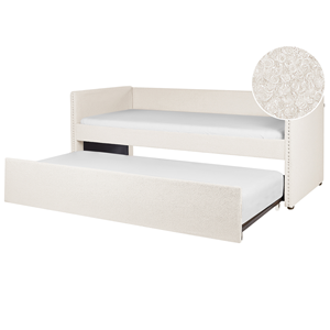 BELIANI Bedbank bouclé lichtbeige 90 x 200 cm TROYES