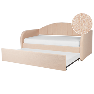 BELIANI Bedbank bouclé perzik 90 x 200 cm EYBURIE