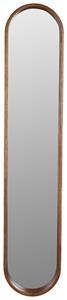 ZILT Ovale Spiegel Rania Rubberhout, 120 x 24cm - Bruin
